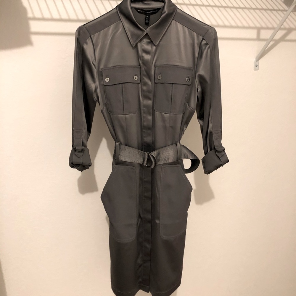 WHBM Satin Shirt Dress NWT